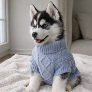Cozy Knit Sweater for Tiny Huskies – Warm Winter Wear