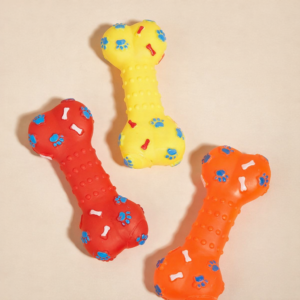 1pc Bone Design Pet Sound Toy (Random Color)